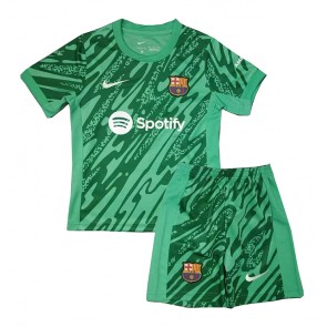 Barcelona Brankář Venkovní dres komplet pro Děti 2024-25 Krátkým Rukávem (+ Krátké kalhoty)