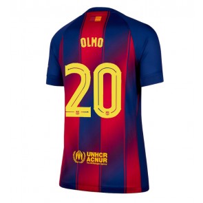 Barcelona Dani Olmo #20 Domácí Dres pro Dámy 2025-26 Krátkým Rukávem