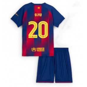 Barcelona Dani Olmo #20 Domácí dres komplet pro Děti 2025-26 Krátkým Rukávem (+ Krátké kalhoty)