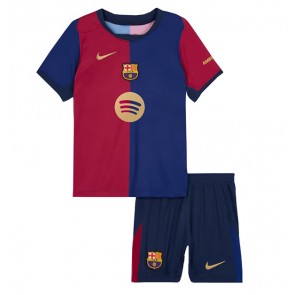 Barcelona Domácí dres komplet pro Děti 2024-25 Krátkým Rukávem (+ Krátké kalhoty)