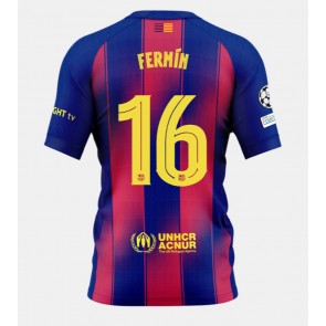 Barcelona Fermin Lopez #16 Domácí Dres 2025-26 Krátkým Rukávem
