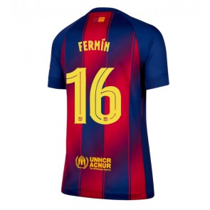 Barcelona Fermin Lopez #16 Domácí Dres pro Dámy 2025-26 Krátkým Rukávem Barcelona Fermin Lopez #16 Domácí Dres pro Dámy 2025-26 Krátkým Rukávem