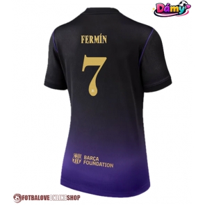 Barcelona Fermin Lopez #7 Venkovní Dres pro Dámy 2026-27 Krátkým Rukávem