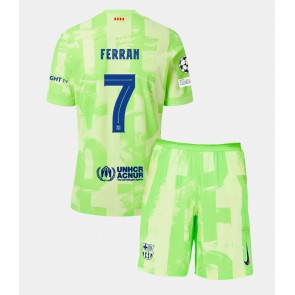 Barcelona Ferran Torres #7 Alternativní dres komplet pro Děti 2024-25 Krátkým Rukávem (+ Krátké kalhoty)