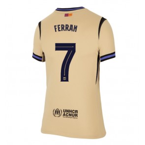 Barcelona Ferran Torres #7 Venkovní Dres pro Dámy 2025-26 Krátkým Rukávem