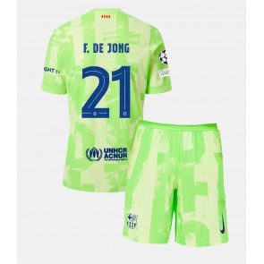 Barcelona Frenkie de Jong #21 Alternativní dres komplet pro Děti 2024-25 Krátkým Rukávem (+ Krátké kalhoty)