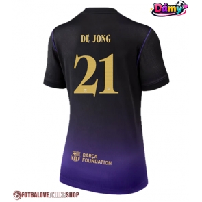 Barcelona Frenkie de Jong #21 Venkovní Dres pro Dámy 2026-27 Krátkým Rukávem