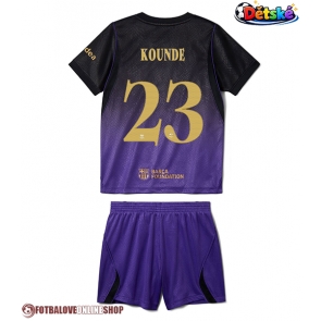 Barcelona Jules Kounde #23 Venkovní dres komplet pro Děti 2026-27 Krátkým Rukávem (+ Krátké kalhoty)