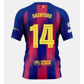 Barcelona Marcus Rashford #14 Domácí Dres 2025-26 Krátkým Rukávem