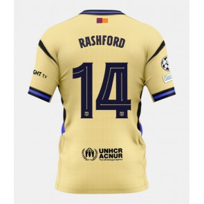 Barcelona Marcus Rashford #14 Venkovní Dres 2025-26 Krátkým Rukávem