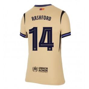 Barcelona Marcus Rashford #14 Venkovní Dres pro Dámy 2025-26 Krátkým Rukávem