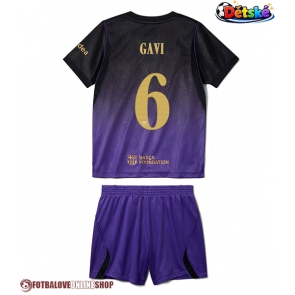 Barcelona Paez Gavi #6 Venkovní dres komplet pro Děti 2026-27 Krátkým Rukávem (+ Krátké kalhoty)