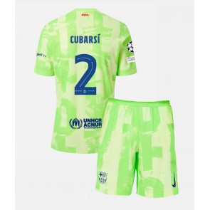 Barcelona Pau Cubarsi #2 Alternativní dres komplet pro Děti 2024-25 Krátkým Rukávem (+ Krátké kalhoty)
