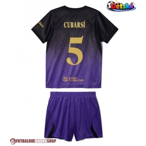 Barcelona Pau Cubarsi #5 Venkovní dres komplet pro Děti 2026-27 Krátkým Rukávem (+ Krátké kalhoty)