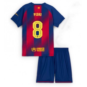 Barcelona Pedri Gonzalez #8 Domácí dres komplet pro Děti 2025-26 Krátkým Rukávem (+ Krátké kalhoty)
