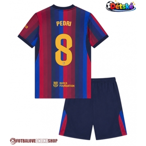 Barcelona Pedri Gonzalez #8 Domácí dres komplet pro Děti 2026-27 Krátkým Rukávem (+ Krátké kalhoty)