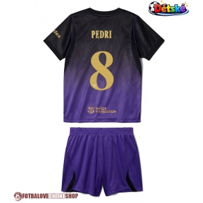 Barcelona Pedri Gonzalez #8 Venkovní dres komplet pro Děti 2026-27 Krátkým Rukávem (+ Krátké kalhoty)