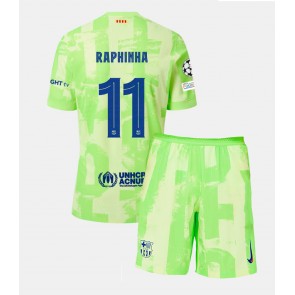 Barcelona Raphinha Belloli #11 Alternativní dres komplet pro Děti 2024-25 Krátkým Rukávem (+ Krátké kalhoty)