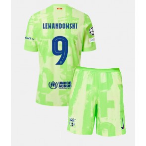 Barcelona Robert Lewandowski #9 Alternativní dres komplet pro Děti 2024-25 Krátkým Rukávem (+ Krátké kalhoty)