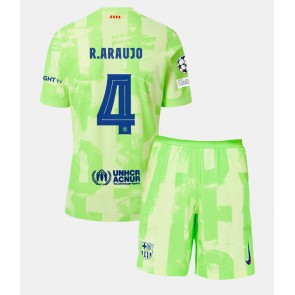 Barcelona Ronald Araujo #4 Alternativní dres komplet pro Děti 2024-25 Krátkým Rukávem (+ Krátké kalhoty)