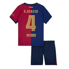 Barcelona Ronald Araujo #4 Domácí dres komplet pro Děti 2024-25 Krátkým Rukávem (+ Krátké kalhoty)