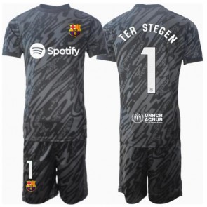 Barcelona Ter Stegen #1 Brankář Alternativní dres komplet pro Děti 2024-25 Krátkým Rukávem (+ Krátké kalhoty)