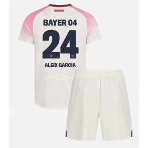 Bayer Leverkusen Aleix Garcia #24 Venkovní dres komplet pro Děti 2025-26 Krátkým Rukávem (+ Krátké kalhoty)