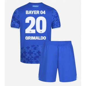 Bayer Leverkusen Alejandro Grimaldo #20 Alternativní dres komplet pro Děti 2025-26 Krátkým Rukávem (+ Krátké kalhoty)