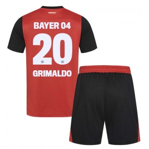 Bayer Leverkusen Alejandro Grimaldo #20 Domácí dres komplet pro Děti 2024-25 Krátkým Rukávem (+ Krátké kalhoty)