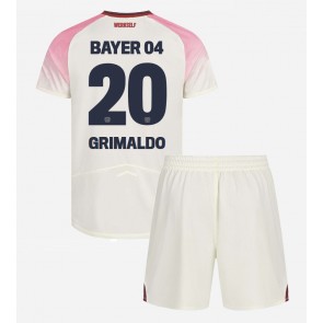 Bayer Leverkusen Alejandro Grimaldo #20 Venkovní dres komplet pro Děti 2025-26 Krátkým Rukávem (+ Krátké kalhoty)