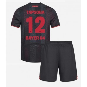 Bayer Leverkusen Edmond Tapsoba #12 Domácí dres komplet pro Děti 2025-26 Krátkým Rukávem (+ Krátké kalhoty)
