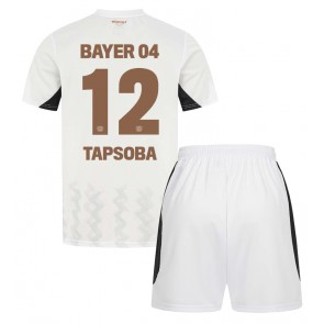 Bayer Leverkusen Edmond Tapsoba #12 Venkovní dres komplet pro Děti 2024-25 Krátkým Rukávem (+ Krátké kalhoty)