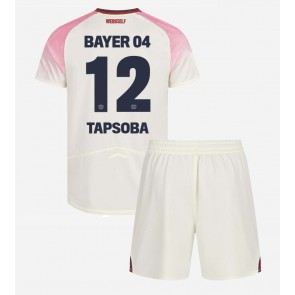 Bayer Leverkusen Edmond Tapsoba #12 Venkovní dres komplet pro Děti 2025-26 Krátkým Rukávem (+ Krátké kalhoty)
