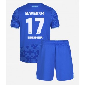 Bayer Leverkusen Eliesse Ben Seghir #17 Alternativní dres komplet pro Děti 2025-26 Krátkým Rukávem (+ Krátké kalhoty)