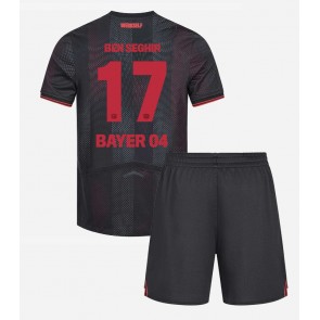 Bayer Leverkusen Eliesse Ben Seghir #17 Domácí dres komplet pro Děti 2025-26 Krátkým Rukávem (+ Krátké kalhoty)