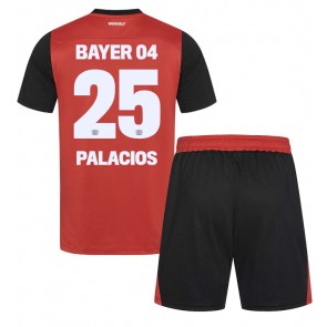 Bayer Leverkusen Exequiel Palacios #25 Domácí dres komplet pro Děti 2024-25 Krátkým Rukávem (+ Krátké kalhoty)