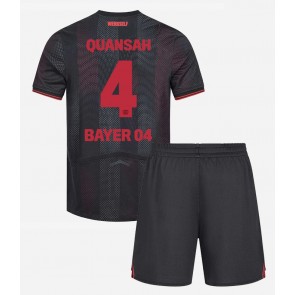 Bayer Leverkusen Jarell Quansah #4 Domácí dres komplet pro Děti 2025-26 Krátkým Rukávem (+ Krátké kalhoty)