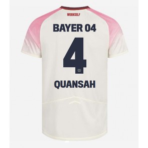Bayer Leverkusen Jarell Quansah #4 Venkovní Dres 2025-26 Krátkým Rukávem Bayer Leverkusen Jarell Quansah #4 Venkovní Dres 2025-26 Krátkým Rukávem