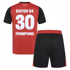 Bayer Leverkusen Jeremie Frimpong #30 Domácí dres komplet pro Děti 2024-25 Krátkým Rukávem (+ Krátké kalhoty)