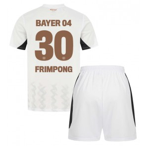 Bayer Leverkusen Jeremie Frimpong #30 Venkovní dres komplet pro Děti 2024-25 Krátkým Rukávem (+ Krátké kalhoty)
