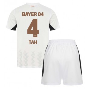Bayer Leverkusen Jonathan Tah #4 Venkovní dres komplet pro Děti 2024-25 Krátkým Rukávem (+ Krátké kalhoty)