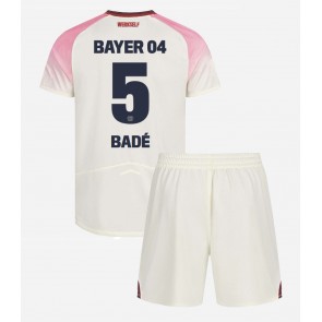 Bayer Leverkusen Loic Bade #5 Venkovní dres komplet pro Děti 2025-26 Krátkým Rukávem (+ Krátké kalhoty)
