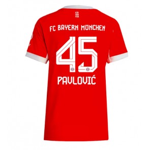 Bayern Munich Aleksandar Pavlovic #45 Domácí Dres pro Dámy 2025-26 Krátkým Rukávem