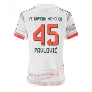 Bayern Munich Aleksandar Pavlovic #45 Venkovní Dres pro Dámy 2025-26 Krátkým Rukávem