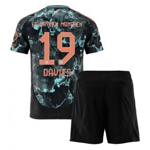 Bayern Munich Alphonso Davies #19 Venkovní dres komplet pro Děti 2024-25 Krátkým Rukávem (+ Krátké kalhoty)