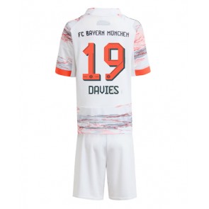 Bayern Munich Alphonso Davies #19 Venkovní dres komplet pro Děti 2025-26 Krátkým Rukávem (+ Krátké kalhoty)