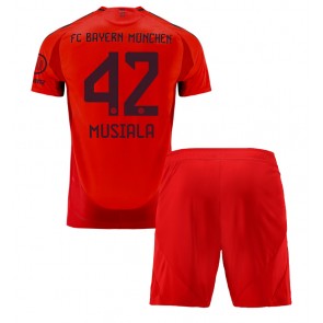 Bayern Munich Jamal Musiala #42 Domácí dres komplet pro Děti 2024-25 Krátkým Rukávem (+ Krátké kalhoty)