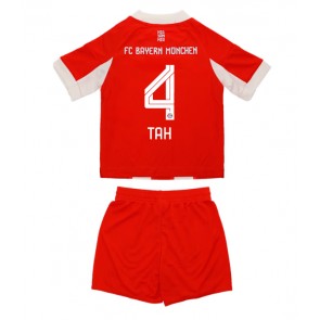 Bayern Munich Jonathan Tah #4 Domácí dres komplet pro Děti 2025-26 Krátkým Rukávem (+ Krátké kalhoty)