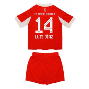 Bayern Munich Luis Diaz #14 Domácí dres komplet pro Děti 2025-26 Krátkým Rukávem (+ Krátké kalhoty)