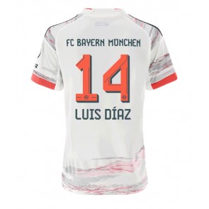 Bayern Munich Luis Diaz #14 Venkovní Dres pro Dámy 2025-26 Krátkým Rukávem